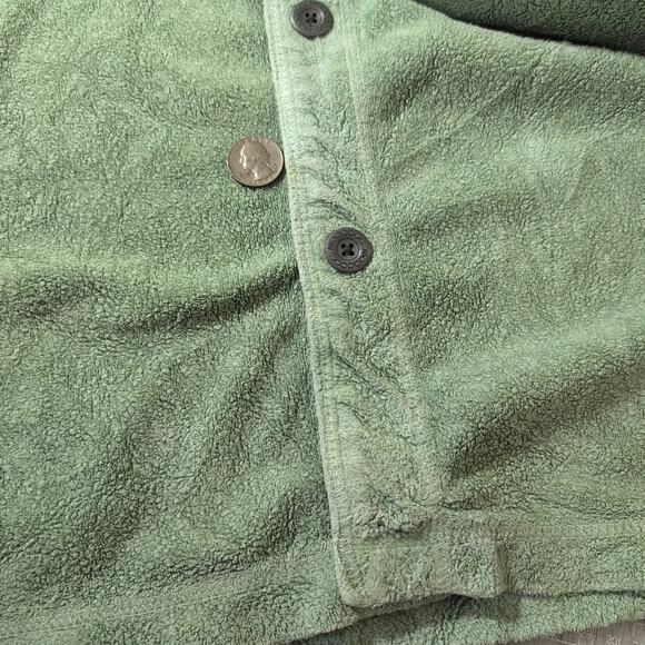 Mododoc Light Green Cotton/Poly Long Sleeve Button Front Shacket, Shirt Jacket - Picture 7 of 11